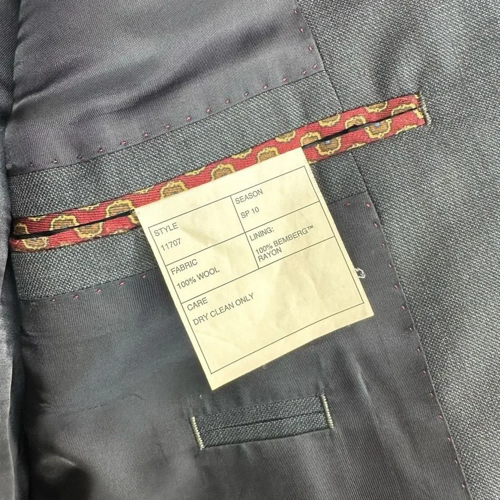 J. Crew Ludlow Gray Sport Coat Blazer Suit‎ Jacket 42R Men’s Wool